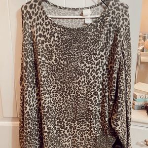 H & M soft cheetah sweater